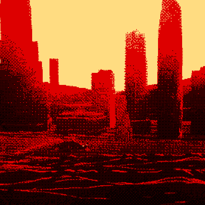 Stylized 3D rendering retro dithering in DITHER-DOT